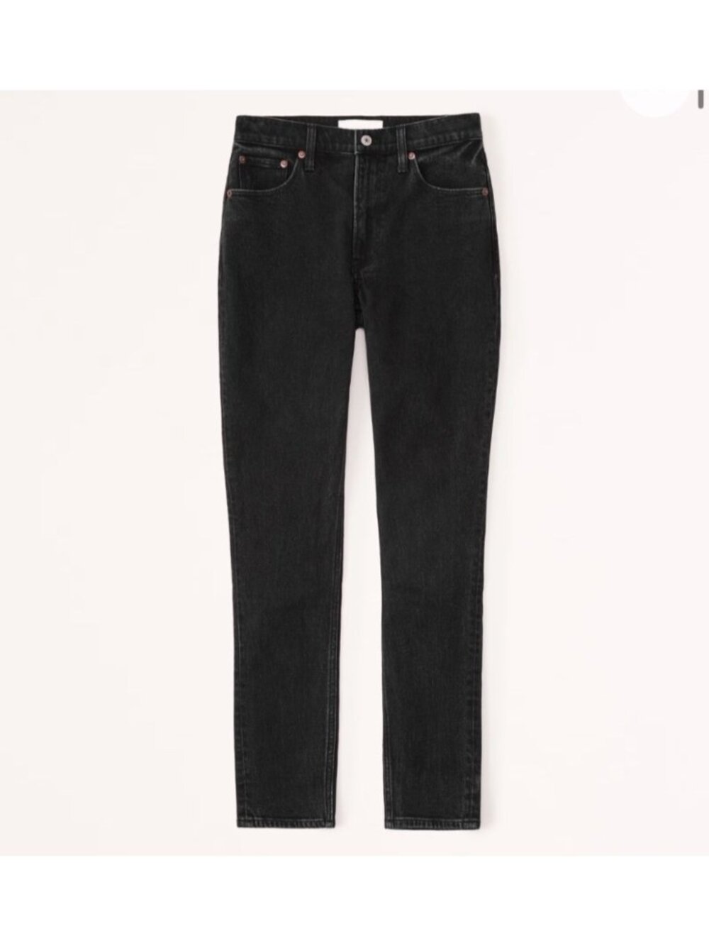 NEW Abercrombie & Fitch The 90's Straight Ultra High-Rise Black Stretchy Jeans